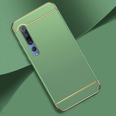 Custodia Lusso Metallo Laterale e Plastica Cover T01 per Xiaomi Mi 10 Pro Ciano