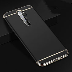 Custodia Lusso Metallo Laterale e Plastica Cover T01 per Xiaomi Redmi Note 8 Pro Nero