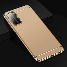 Custodia Lusso Metallo Laterale e Plastica Cover T02 per Huawei Nova 7 SE 5G Oro