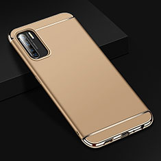 Custodia Lusso Metallo Laterale e Plastica Cover T02 per Oppo Find X2 Lite Oro