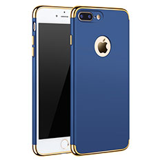 Custodia Lusso Metallo Laterale e Plastica F05 per Apple iPhone 7 Plus Blu