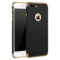Custodia Lusso Metallo Laterale e Plastica F05 per Apple iPhone 7 Plus Nero