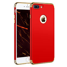 Custodia Lusso Metallo Laterale e Plastica F05 per Apple iPhone 7 Plus Rosso