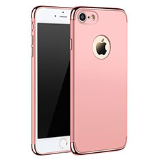 Custodia Lusso Metallo Laterale e Plastica M01 per Apple iPhone 8 Oro Rosa