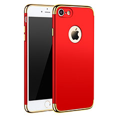 Custodia Lusso Metallo Laterale e Plastica M01 per Apple iPhone SE (2020) Rosso