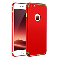 Custodia Lusso Metallo Laterale e Plastica M02 per Apple iPhone 6 Rosso