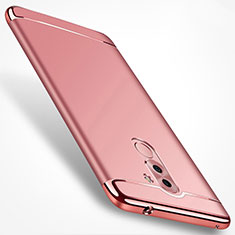 Custodia Lusso Metallo Laterale e Plastica M02 per Huawei Honor 6X Pro Oro Rosa