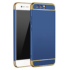 Custodia Lusso Metallo Laterale e Plastica M02 per Huawei P10 Blu