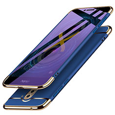Custodia Lusso Metallo Laterale e Plastica M03 per Huawei Honor 6X Blu