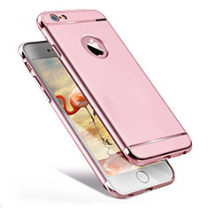 Custodia Lusso Metallo Laterale e Plastica per Apple iPhone 6S Rosa