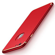 Custodia Lusso Metallo Laterale e Plastica per Apple iPhone 8 Rosso