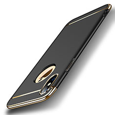 Custodia Lusso Metallo Laterale e Plastica per Apple iPhone X Nero