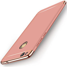 Custodia Lusso Metallo Laterale e Plastica per Huawei P8 Lite (2017) Oro Rosa