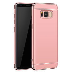 Custodia Lusso Metallo Laterale e Plastica per Samsung Galaxy S8 Plus Oro Rosa