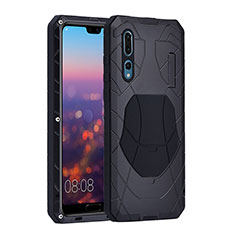 Custodia Lusso Metallo Laterale e Silicone Cover K01 per Huawei P20 Pro Nero