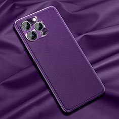 Custodia Lusso Pelle Cover A01 per Apple iPhone 13 Pro Max Viola