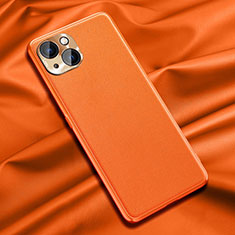 Custodia Lusso Pelle Cover A01 per Apple iPhone 14 Plus Arancione