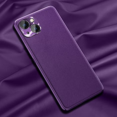 Custodia Lusso Pelle Cover A01 per Apple iPhone 14 Viola