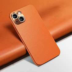 Custodia Lusso Pelle Cover A02 per Apple iPhone 13 Arancione