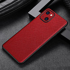 Custodia Lusso Pelle Cover A04 per Apple iPhone 13 Mini Rosso