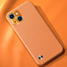 Custodia Lusso Pelle Cover A05 per Apple iPhone 14 Arancione