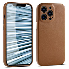 Custodia Lusso Pelle Cover A06 per Apple iPhone 13 Pro Max Marrone