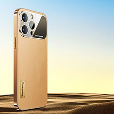 Custodia Lusso Pelle Cover AC2 per Apple iPhone 13 Pro Max Oro