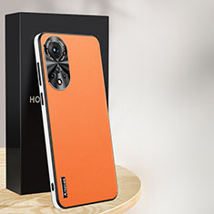 Custodia Lusso Pelle Cover AT1 per Huawei Honor 50 Pro 5G Arancione