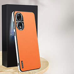 Custodia Lusso Pelle Cover AT1 per Huawei Honor 90 5G Arancione