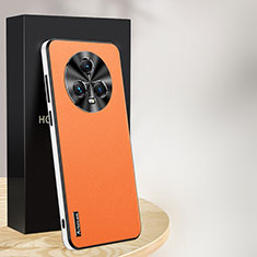 Custodia Lusso Pelle Cover AT1 per Huawei Honor Magic5 5G Arancione