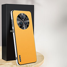 Custodia Lusso Pelle Cover AT1 per Huawei Honor Magic5 Pro 5G Giallo