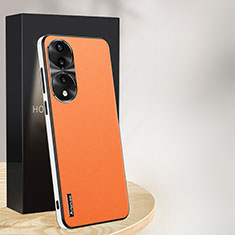 Custodia Lusso Pelle Cover AT1 per Huawei Honor X7b Arancione
