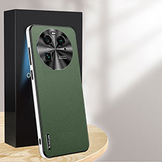 Custodia Lusso Pelle Cover AT1 per Oppo Find X6 Pro 5G Verde