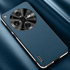 Custodia Lusso Pelle Cover AT1 per Oppo Find X7 5G Blu