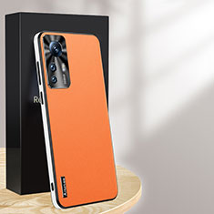 Custodia Lusso Pelle Cover AT1 per Xiaomi Mi 12T Pro 5G Arancione