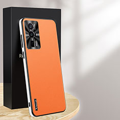 Custodia Lusso Pelle Cover AT1 per Xiaomi Redmi K60 5G Arancione
