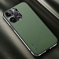 Custodia Lusso Pelle Cover AT2 per Apple iPhone 13 Pro Verde