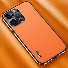 Custodia Lusso Pelle Cover AT2 per Apple iPhone 14 Pro Arancione