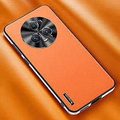 Custodia Lusso Pelle Cover AT2 per Huawei Honor Magic5 Pro 5G Arancione