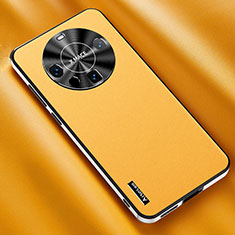 Custodia Lusso Pelle Cover AT2 per Huawei Mate 60 Giallo