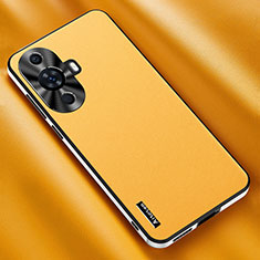 Custodia Lusso Pelle Cover AT2 per Huawei Nova 11 Pro Giallo