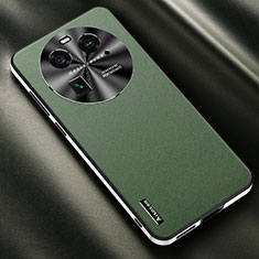Custodia Lusso Pelle Cover AT2 per Oppo Find X6 5G Verde