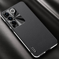 Custodia Lusso Pelle Cover AT2 per Vivo V27 Pro 5G Nero