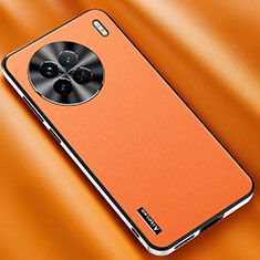 Custodia Lusso Pelle Cover AT2 per Vivo X90 Pro 5G Arancione