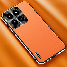 Custodia Lusso Pelle Cover AT2 per Xiaomi Mi 14 Pro 5G Arancione