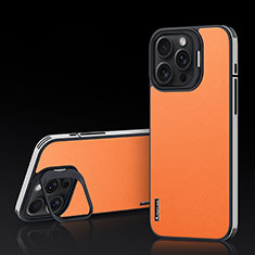 Custodia Lusso Pelle Cover AT5 per Apple iPhone 14 Pro Arancione