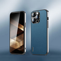 Custodia Lusso Pelle Cover AT6 per Apple iPhone 13 Pro Blu