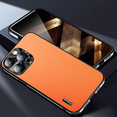 Custodia Lusso Pelle Cover AT7 per Apple iPhone 15 Pro Arancione