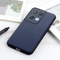 Custodia Lusso Pelle Cover B01H per Oppo Reno8 Pro+ Plus 5G Blu