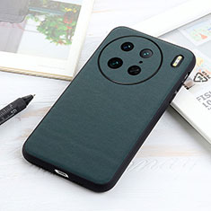 Custodia Lusso Pelle Cover B01H per Vivo X90 Pro 5G Verde